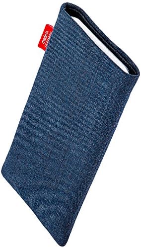 fitBAG Jive Blue Custom Tailored Sleeve for TCL 20 Pro 5G | Произведено в Германия | Fine Suit Fabric Pouch