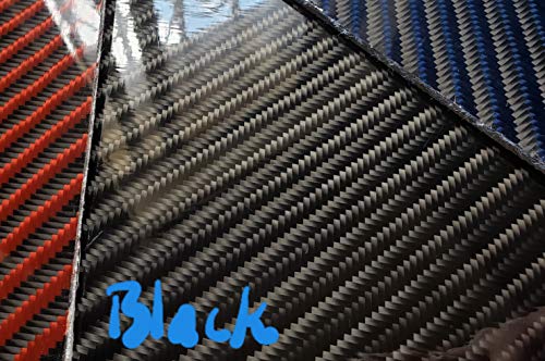 6x12x1/8 Черно 4x4 Кепър Въглеродни Влакна Стъклени Плочи Дъски Лист Панел Блясък от Едната Страна