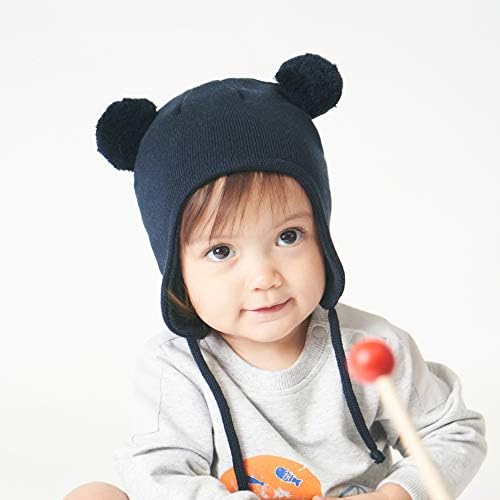 LLmoway Baby Toddler Зимна Шапка Hat with Earflap Pom Fleece Облицовани Knit Cap
