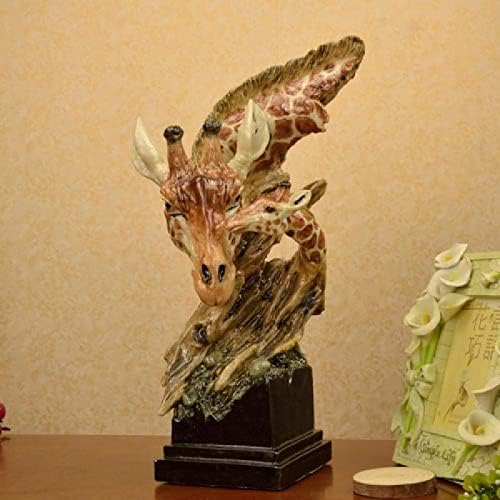 CHUANHU Скулптура на Главата на Скулптурата Жираф Бюст Скулптура Смола Животни плавателни съдове за Декорация