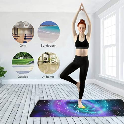 MCHIVER Пътен килимче За Йога Нескользящий - Space Galaxy Сгъваема Подложка За Упражнения Лек Тренировъчен