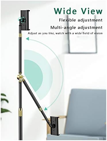 KHUY Tablet Holder for Bed, Lazy Phone Mount Holder Floor Stand for Video Recording, Retractable Adjustment