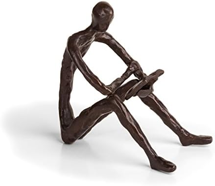 На Б. ZD14010 Бронзова скулптура на Човек, четене на книга – с Модерен и елегантен дизайн – Metal Art -