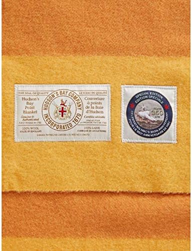 Hudson's Bay 350th Anniversary Edition Gold 6 Point Blanket Wool Queen Size