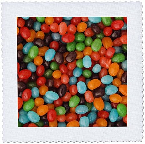 3dRose Пъстър асортимент от шоколадови бонбони, Jelly Bean, сладкиши-LI11 BJA0003-Jaynes Gallery-Quilt Square,