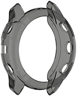 YCDZ STORE for Garmin Fenix 6X TPU Half Coverage Smart Watch Protevtice Case (черен) (Цвят : черен)